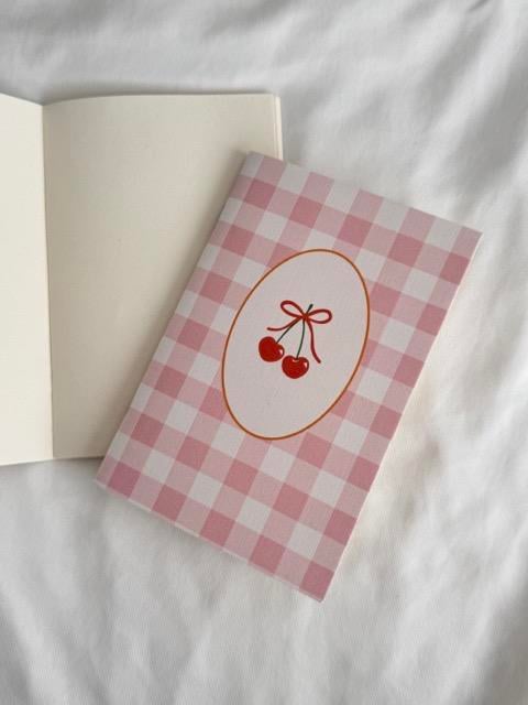 Ribbon Cherry Mini Çizgisiz Defter