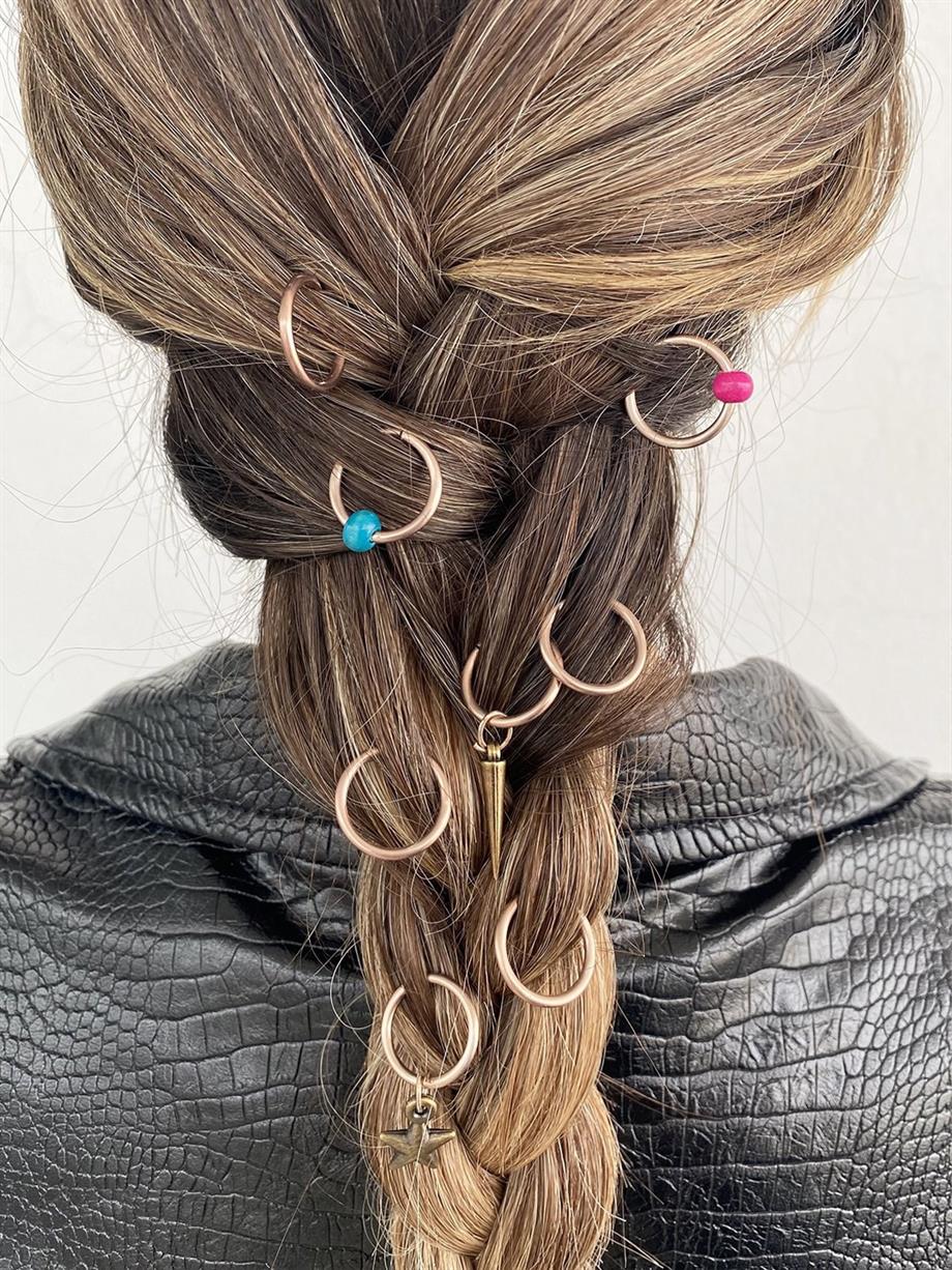 Rose 8li Saç Yüzüğü