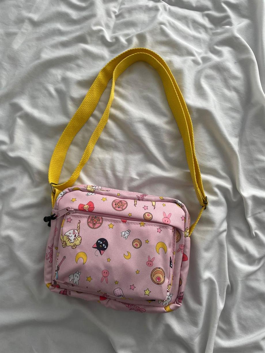 Sailor Moon 2 Bölmeli Crossbody Çanta
