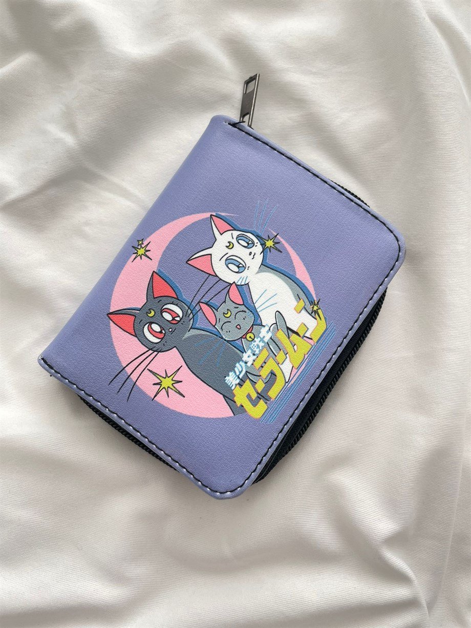 Sailor Moon Cat Anime Cüzdan