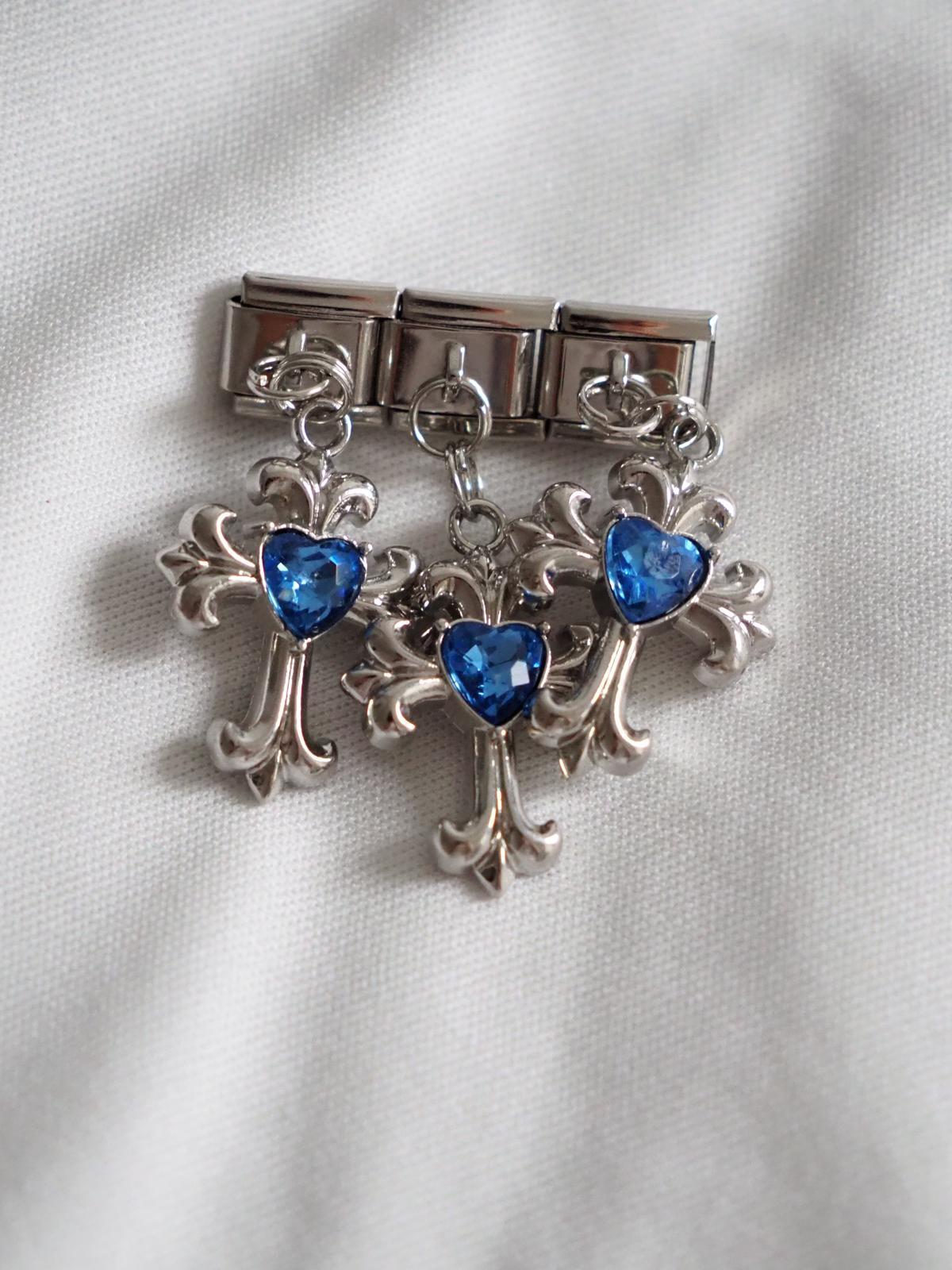 Sallantılı Blue Heart İtalyan Charm