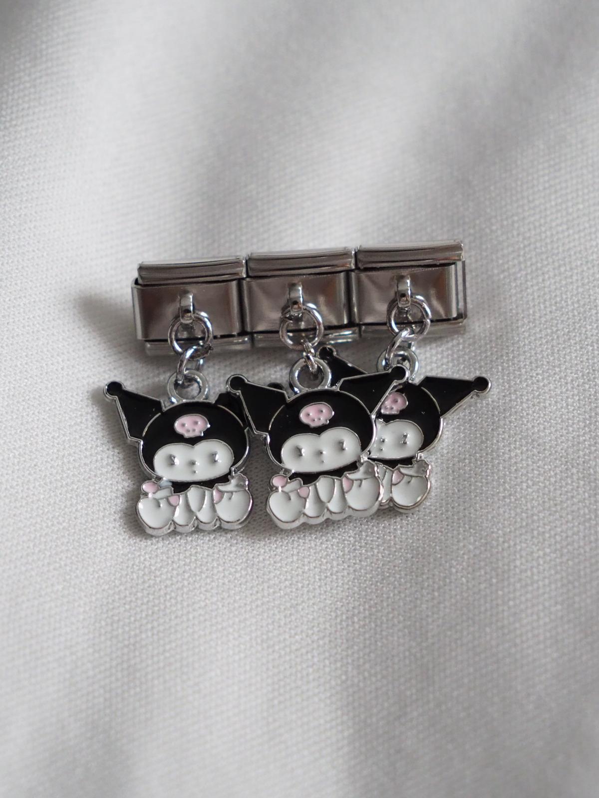 Sallantılı Kuromi Siyah İtalyan Charm