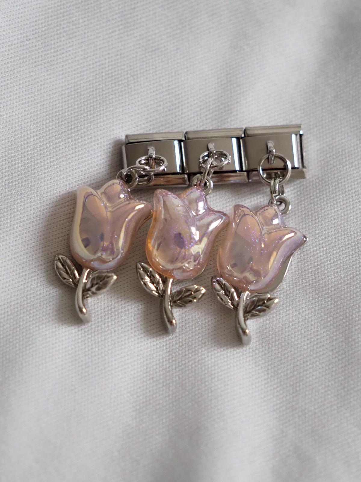 Sallantılı Lale Figürlü İtalyan Charm