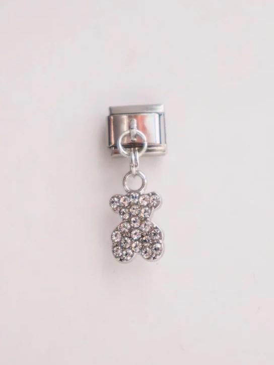 Sallantılı Taşlı Ayıcık İtalyan Charm