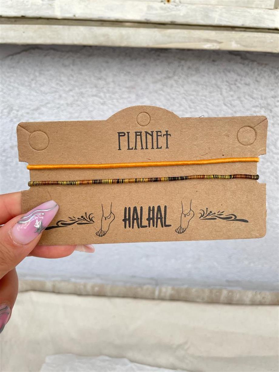 Sarı 2li İp Halhal