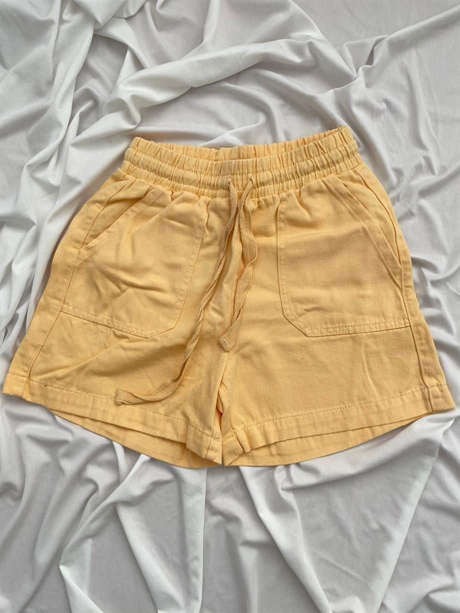 Sarı Cepli Şort
