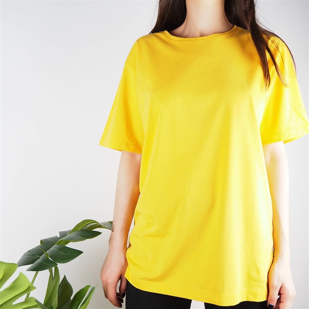 Sarı Unisex Basic T-shirt