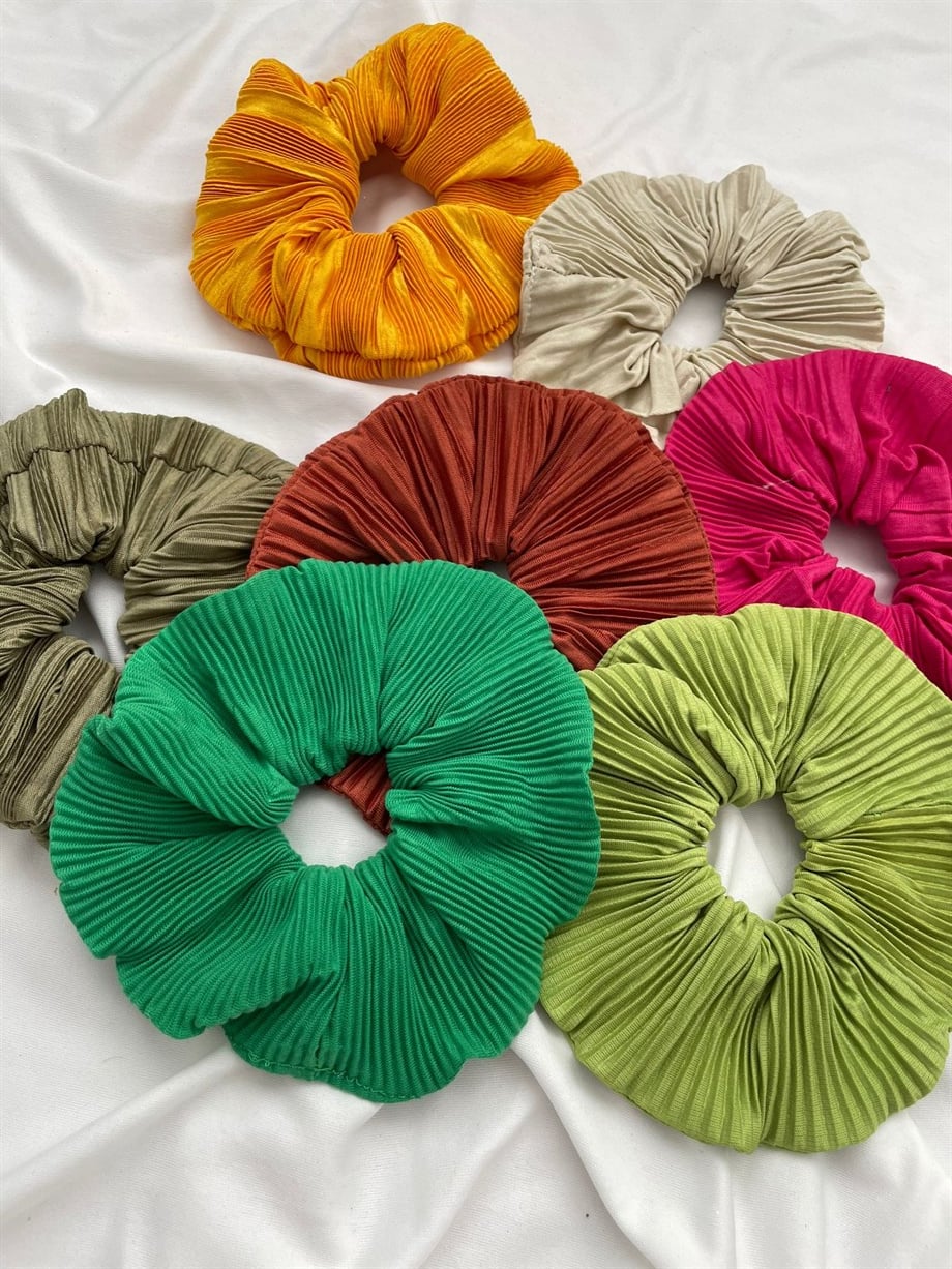 Scrunchies Kıvrımlı Renkli Simit Toka Renkleri