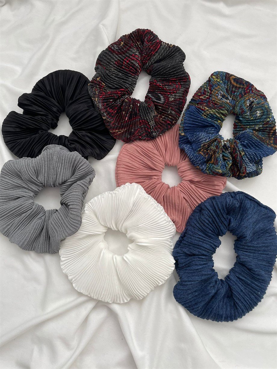 Scrunchies Kıvrımlı Renkli Simit Toka Ren Seçenekleri