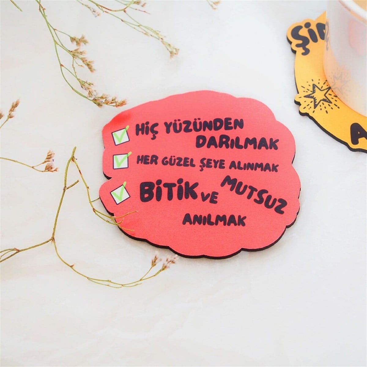 Serdar Ortaç Mesafe Bardak Altlığı