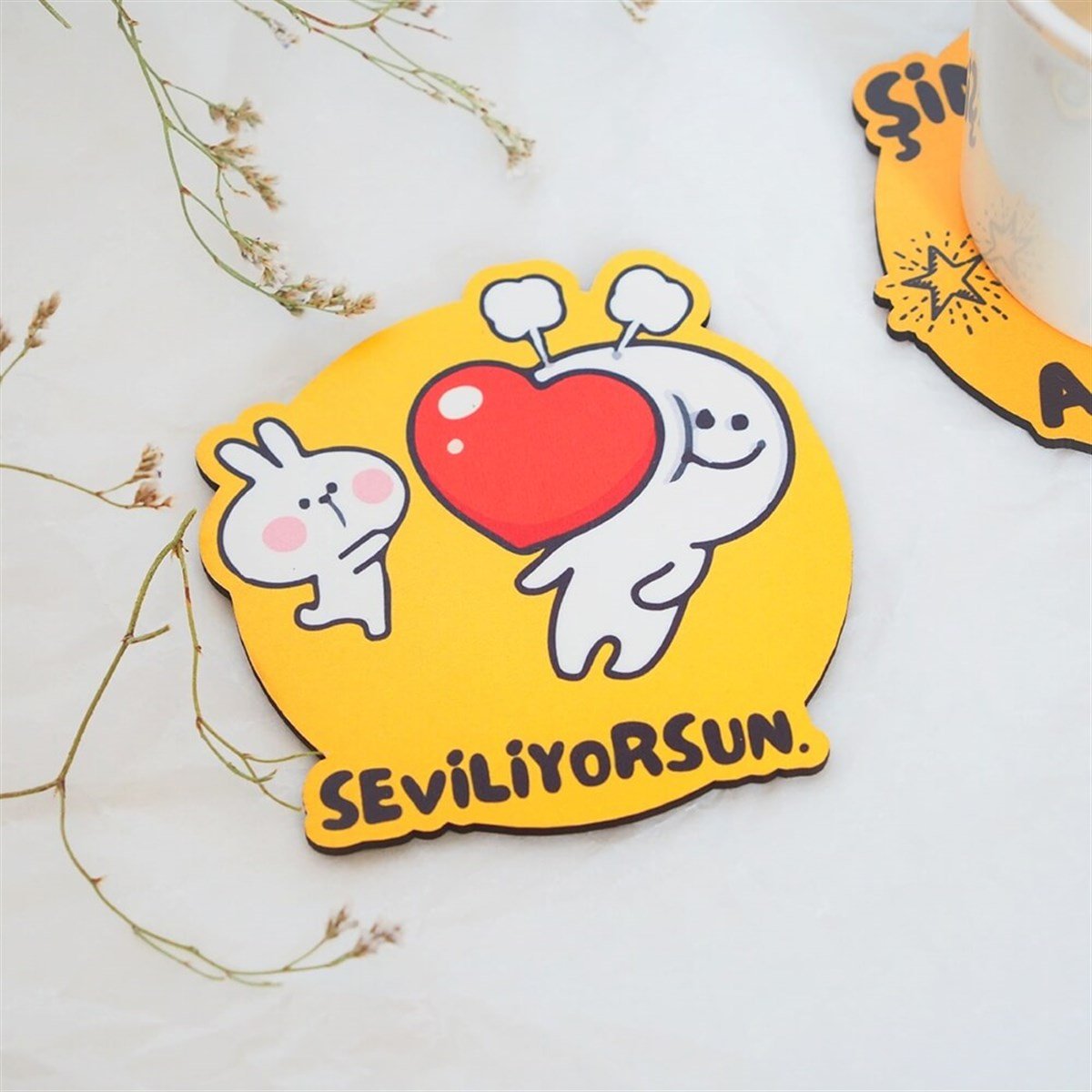 Seviliyorsun Bardak Altlığı