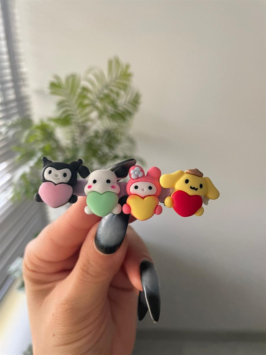 Sevimli Figürler Pensli Saç Tokası