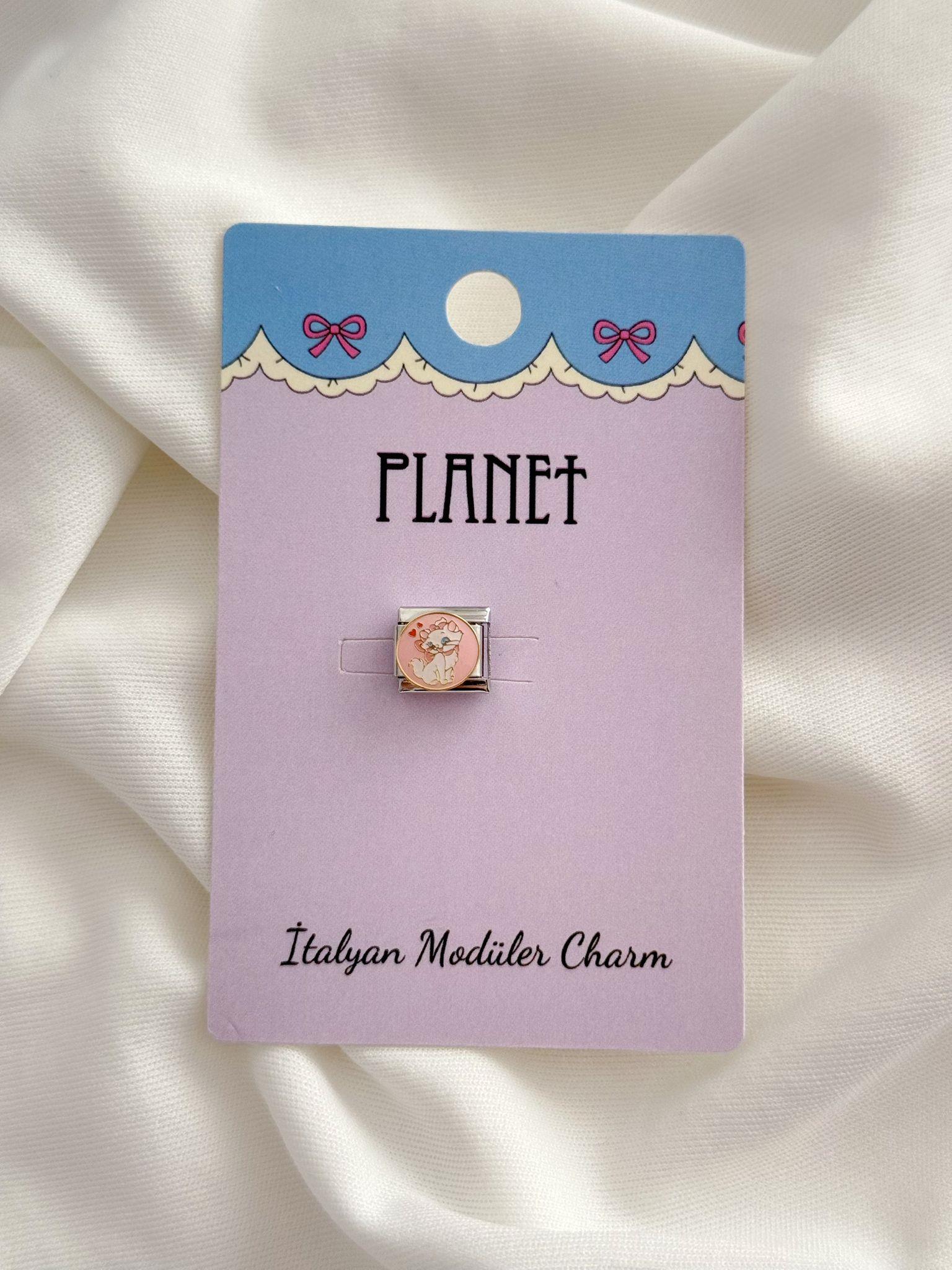 Sevimli Kedi Kartlı İtalyan Charm