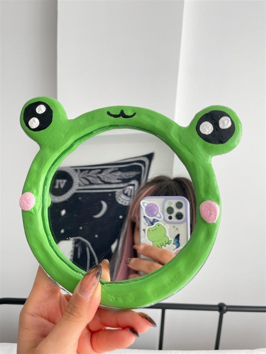 Sevimli Kurbağa Ayna I Handmade