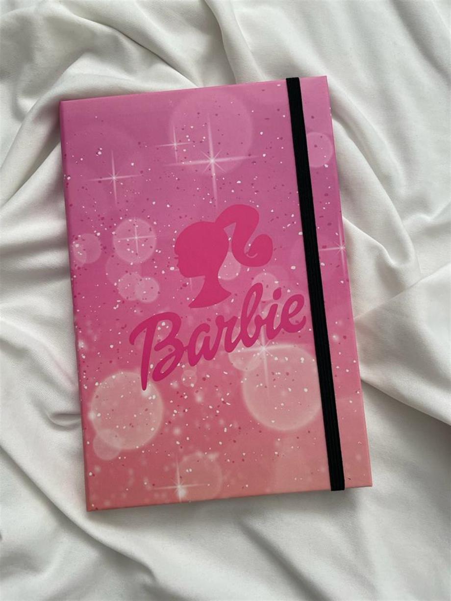 Shine Barbie Lastikli Sert Kapak Defter