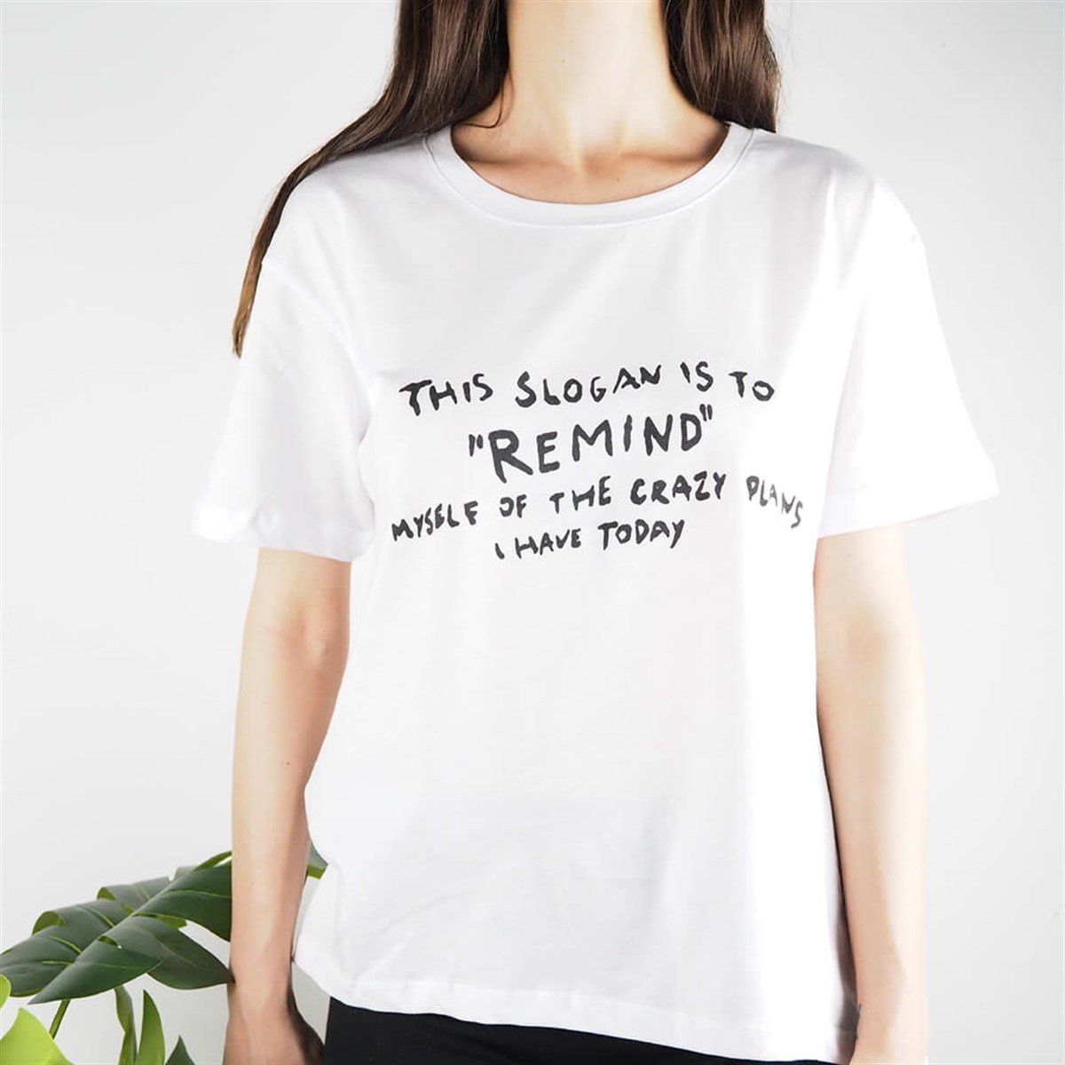 Slogan Beyaz T-shirt