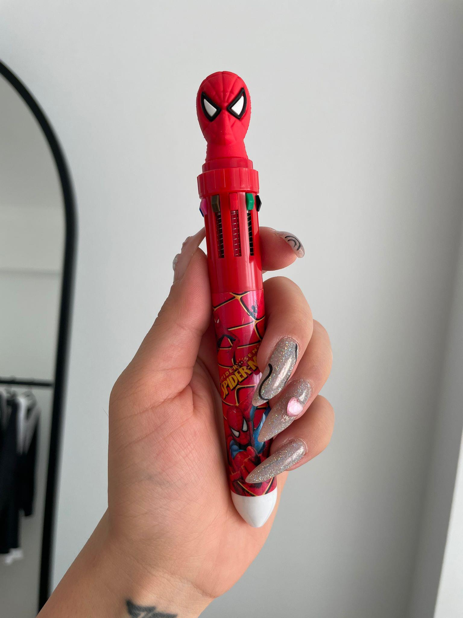 Spider Man 10 Renk Tükenmez Kalem