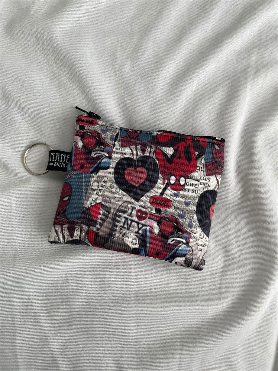 Spider Man Collage Bozuk Para Cüzdanı