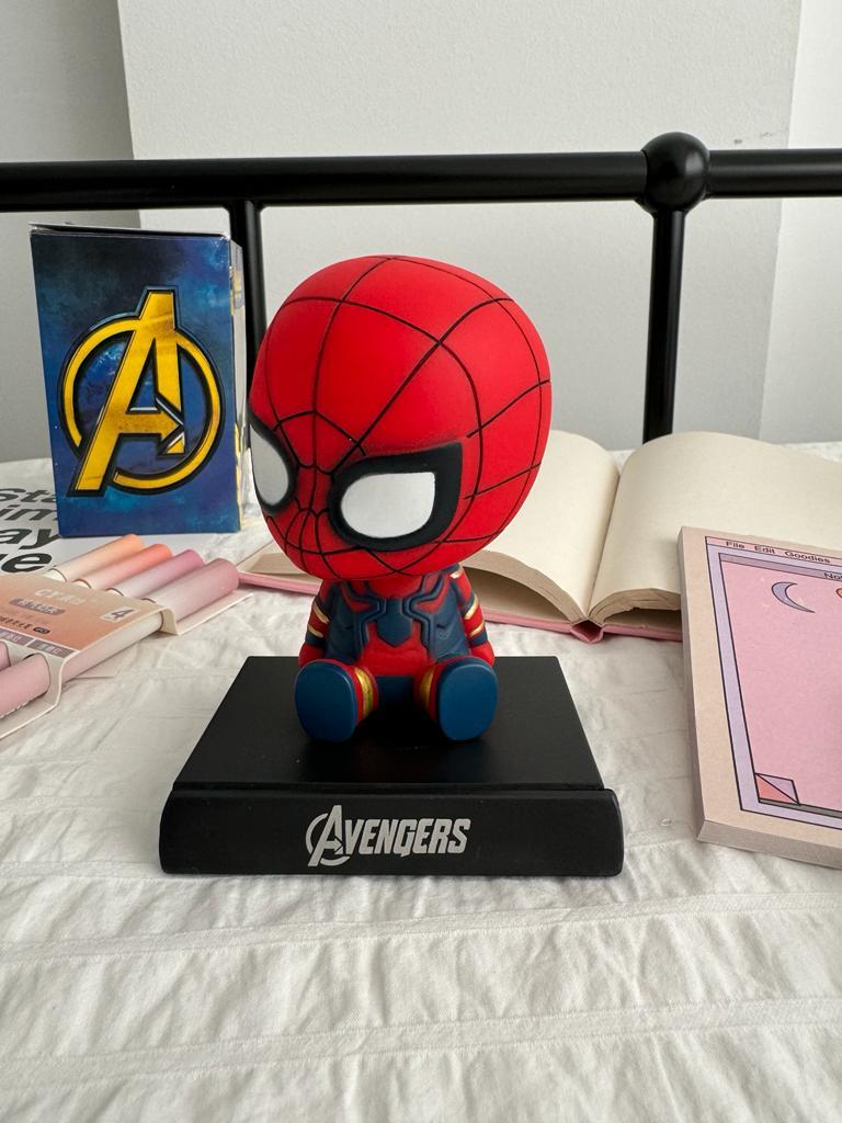 Spiderman Kafa Sallayan Telefon Tutucu Figür