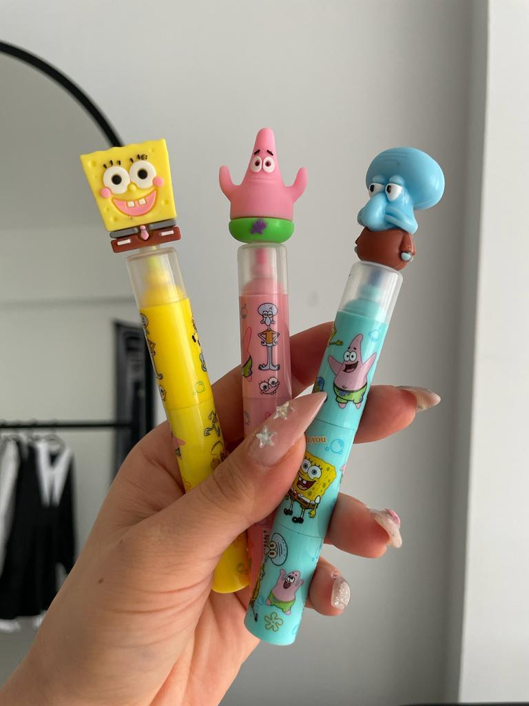 Spongebob Characters 3 Bölmeli İşaretleme Kalemi