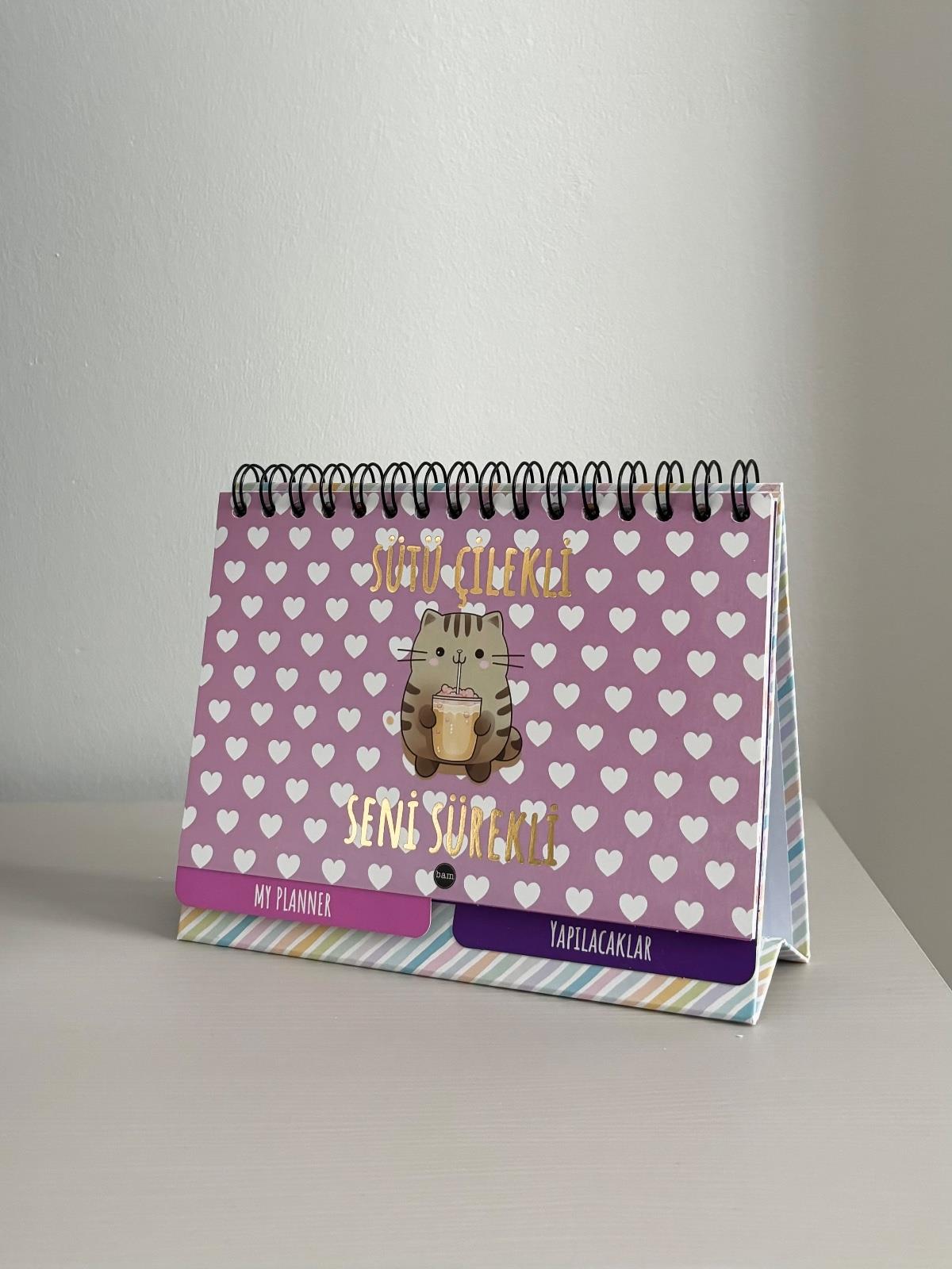 Sütü Çilekli Masaüstü Planner
