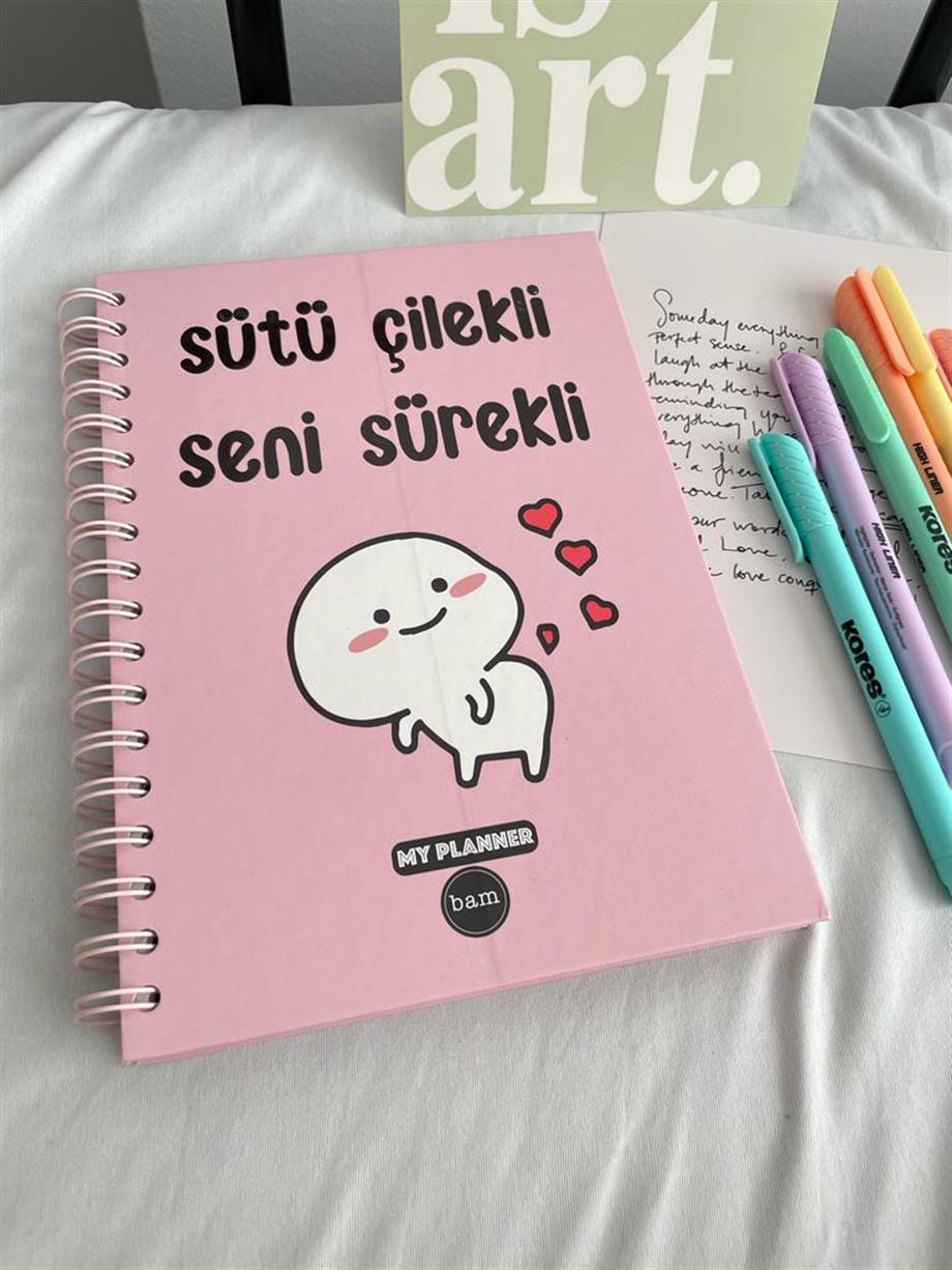 Sütü Çilekli Seni Sürekli Konuşan Ajanda