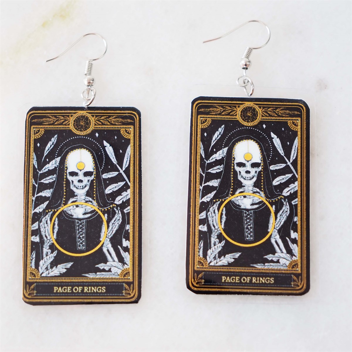 Tarot Page Of Rings Küpe