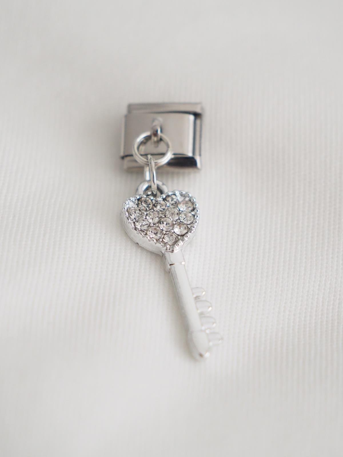 Taşlı Anahtar İtalyan Charm