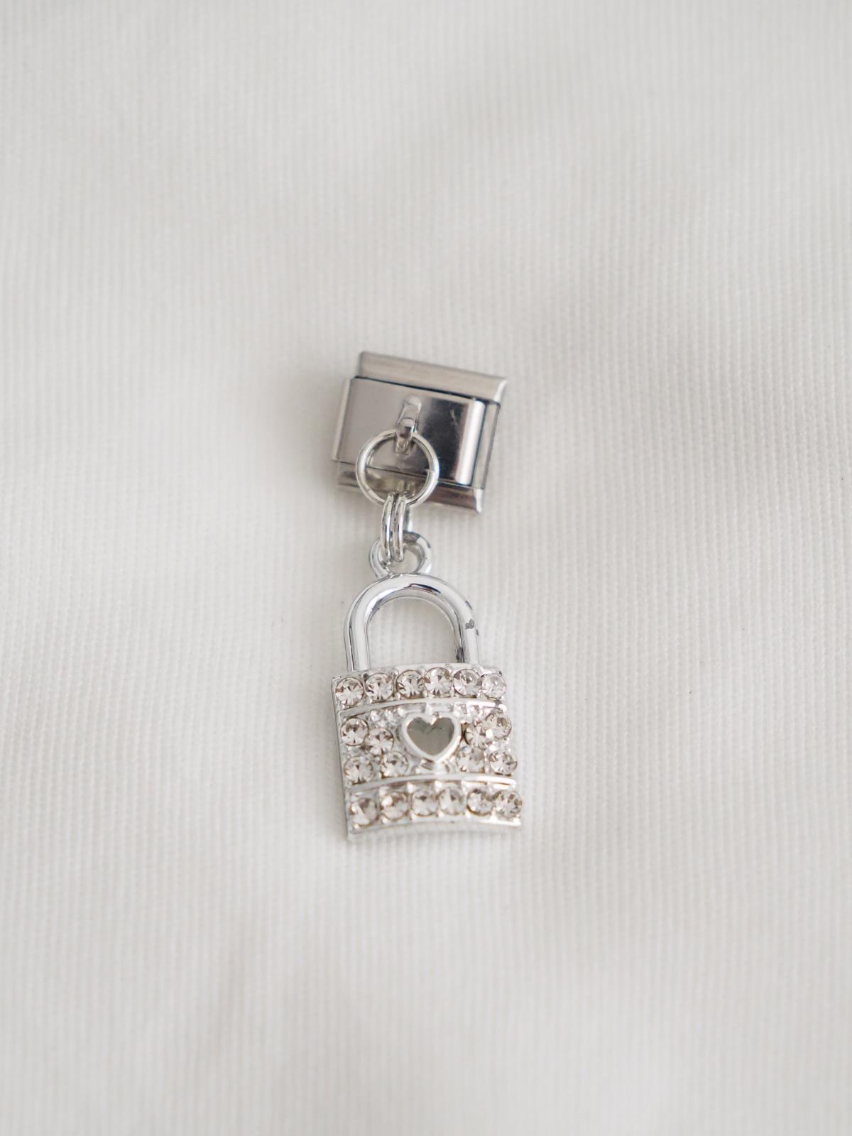 Taşlı Kilit İtalyan Charm