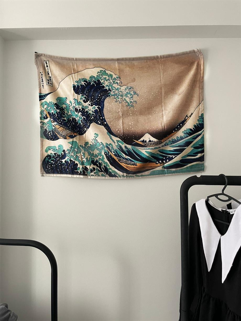 The Great Wave off Kanagawa Duvar Örtüsü - Wall Tapestry I 70 x 100 cm