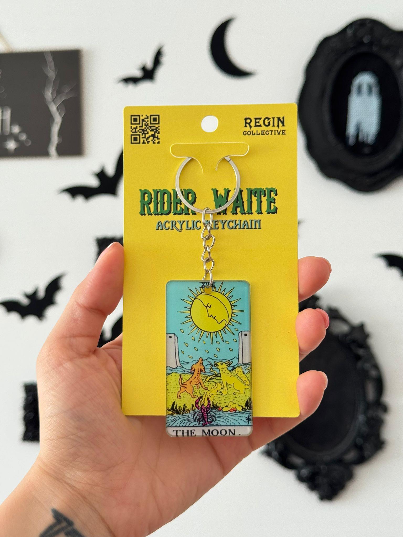 The Moon Tarot Kartı Akrilik Anahtarlık