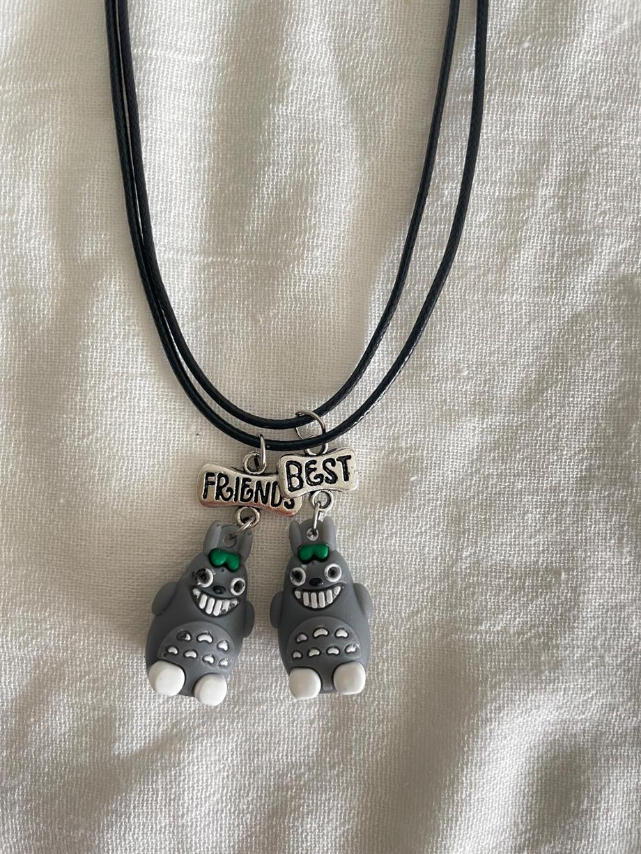 Totoro BFF İkili Çift Kolyesi