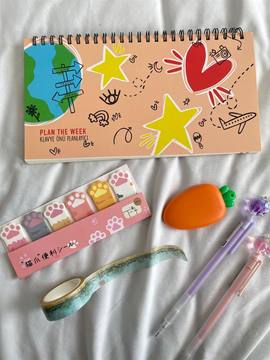 Travel To World Spiralli Planlayıcı Defter