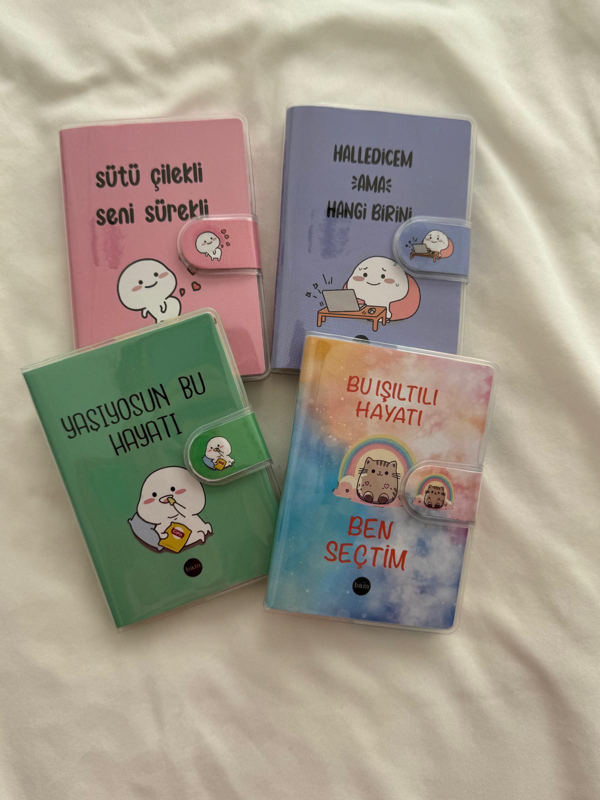 Türkçe Motto Pvc Kapak Defter