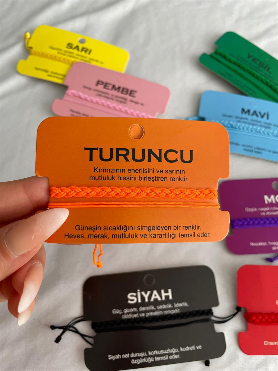Turuncu İkili İp Bileklik