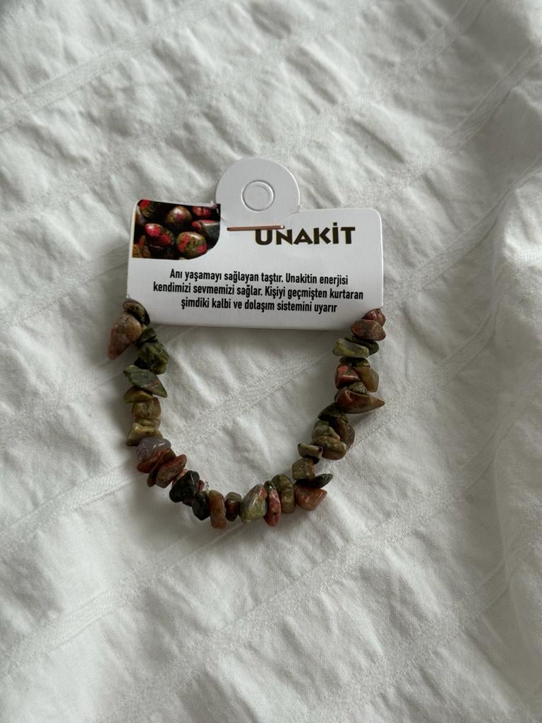 Unakit Kırık Doğaltaş Bileklik