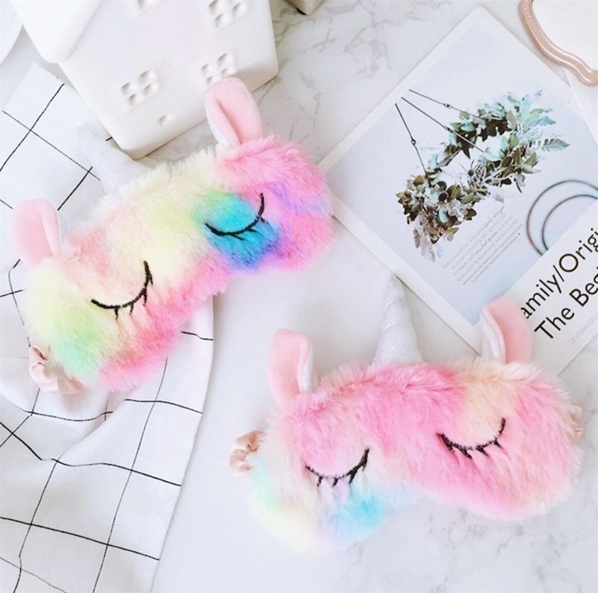 Unicorn Peluş Uyku Bandı
