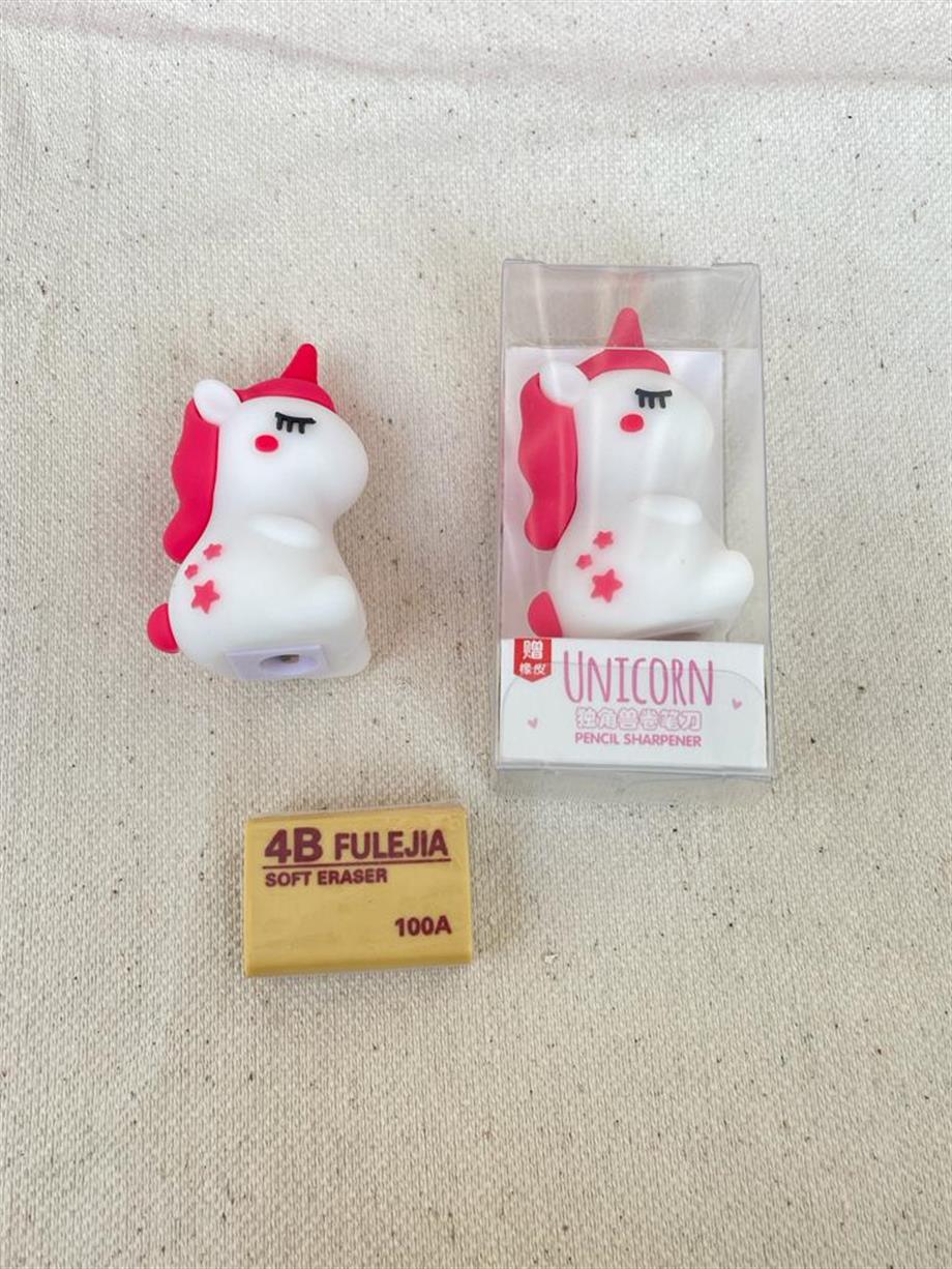 Unicorn Silgili Kalemtıraş Beyaz