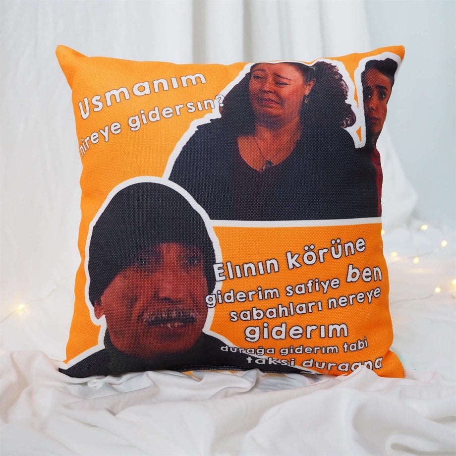 Usmanım Nireye Gidersın Kare Yastık