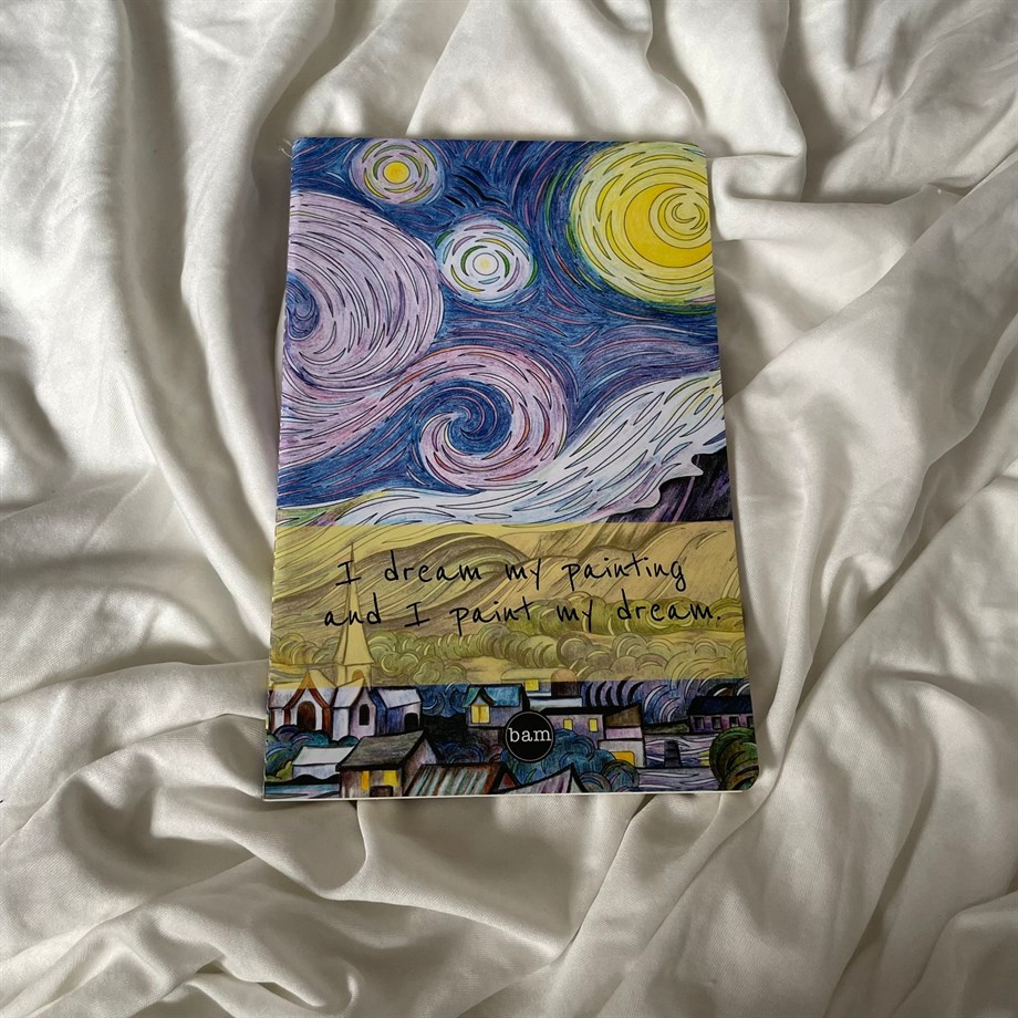 Van Gogh Yıldızlı Gece Terzi Dikişli Defter