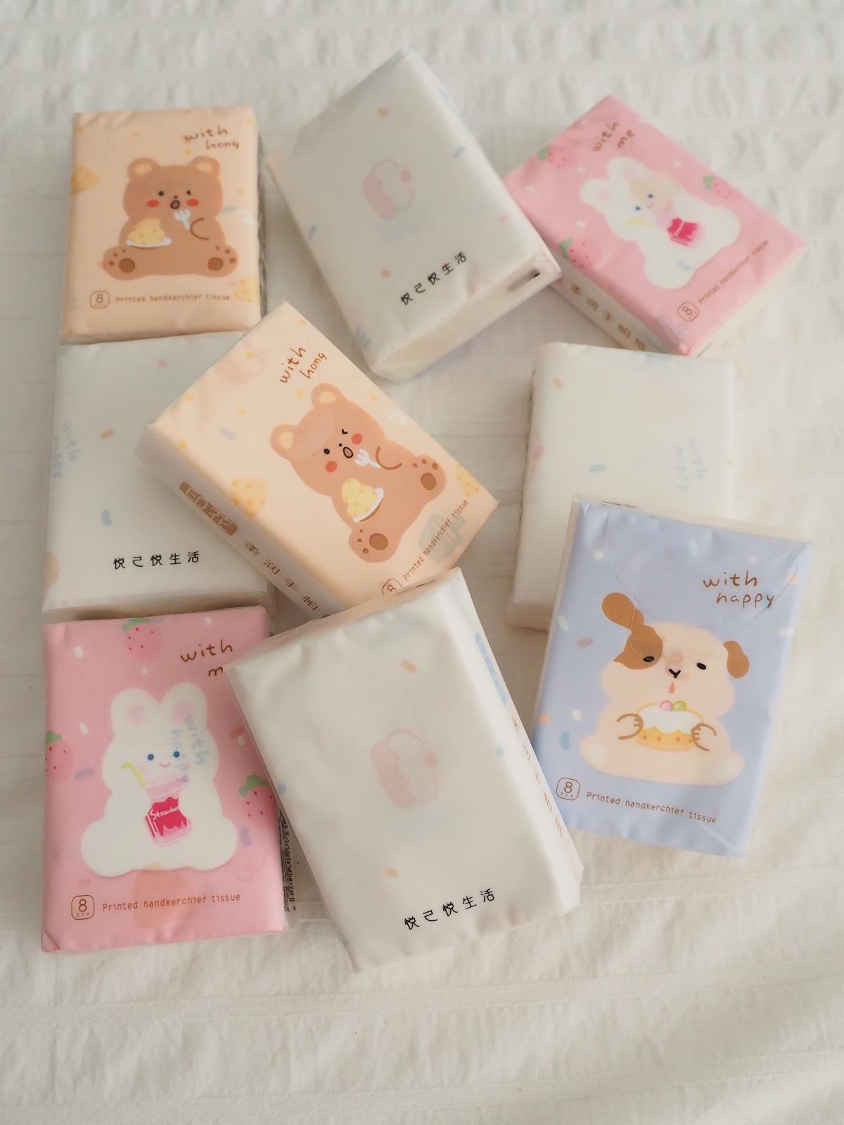 With Happy Desenli Peçete 9lu Paket