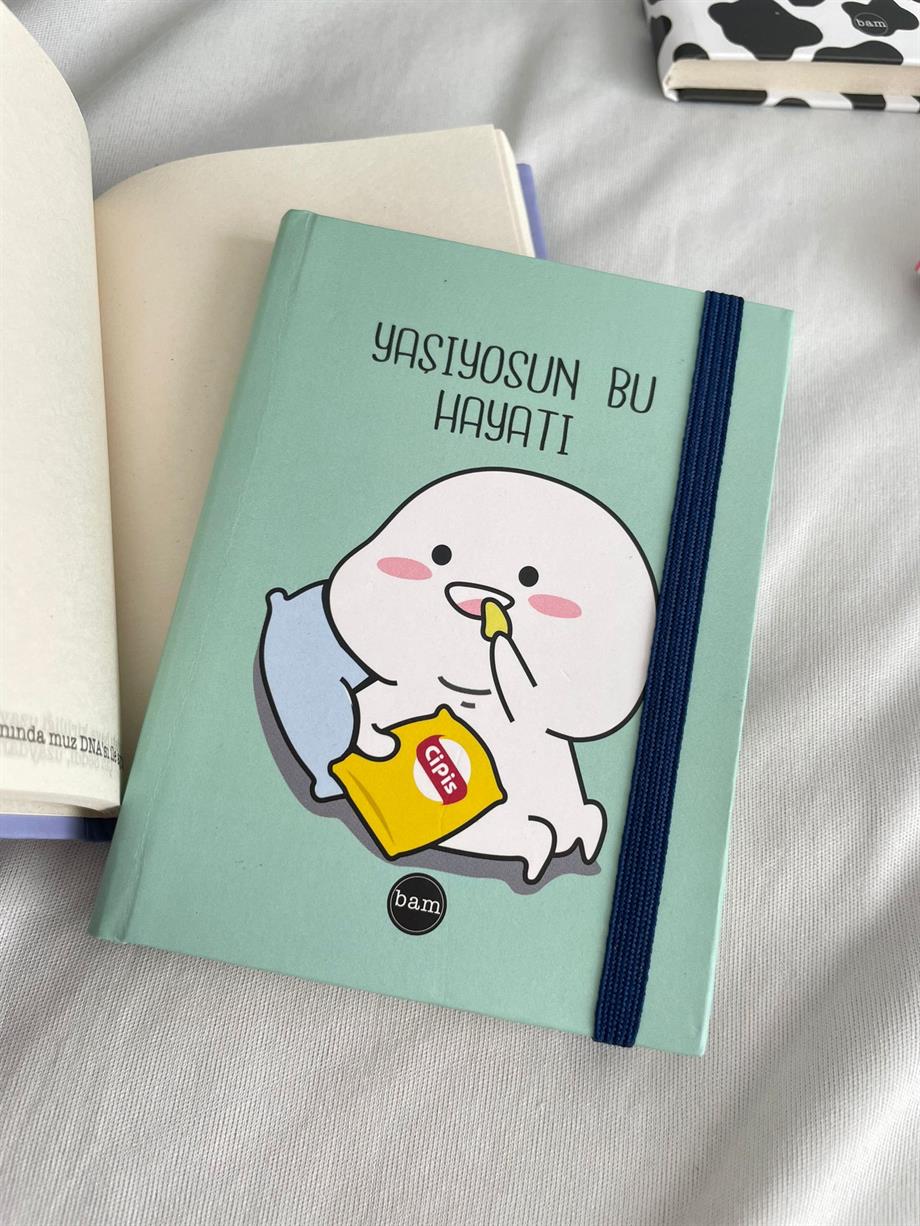 Yaşıyorsun Bu Hayatı Sert Kapaklı Lastikli Mini Defter