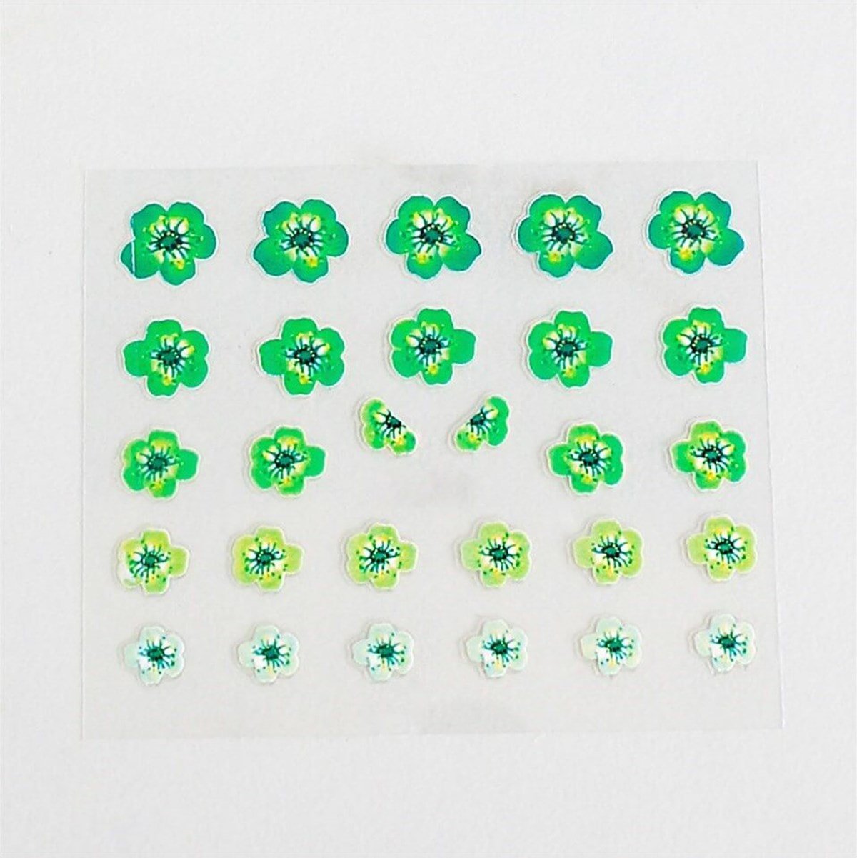 Yeşil Çiçek Tırnak Sticker