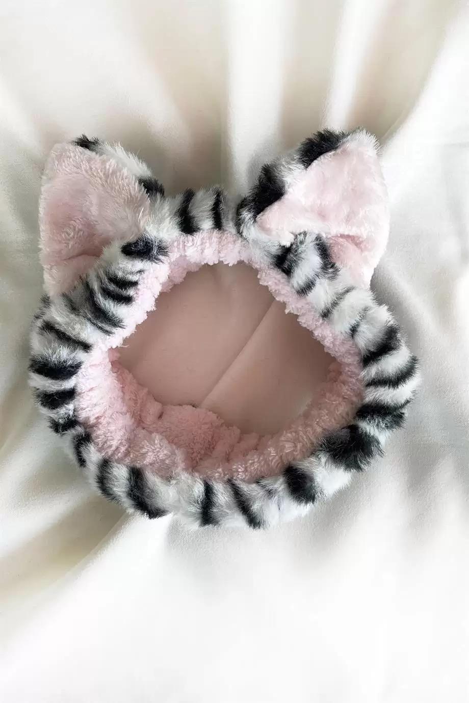 Zebra Peluş Saç Bandı