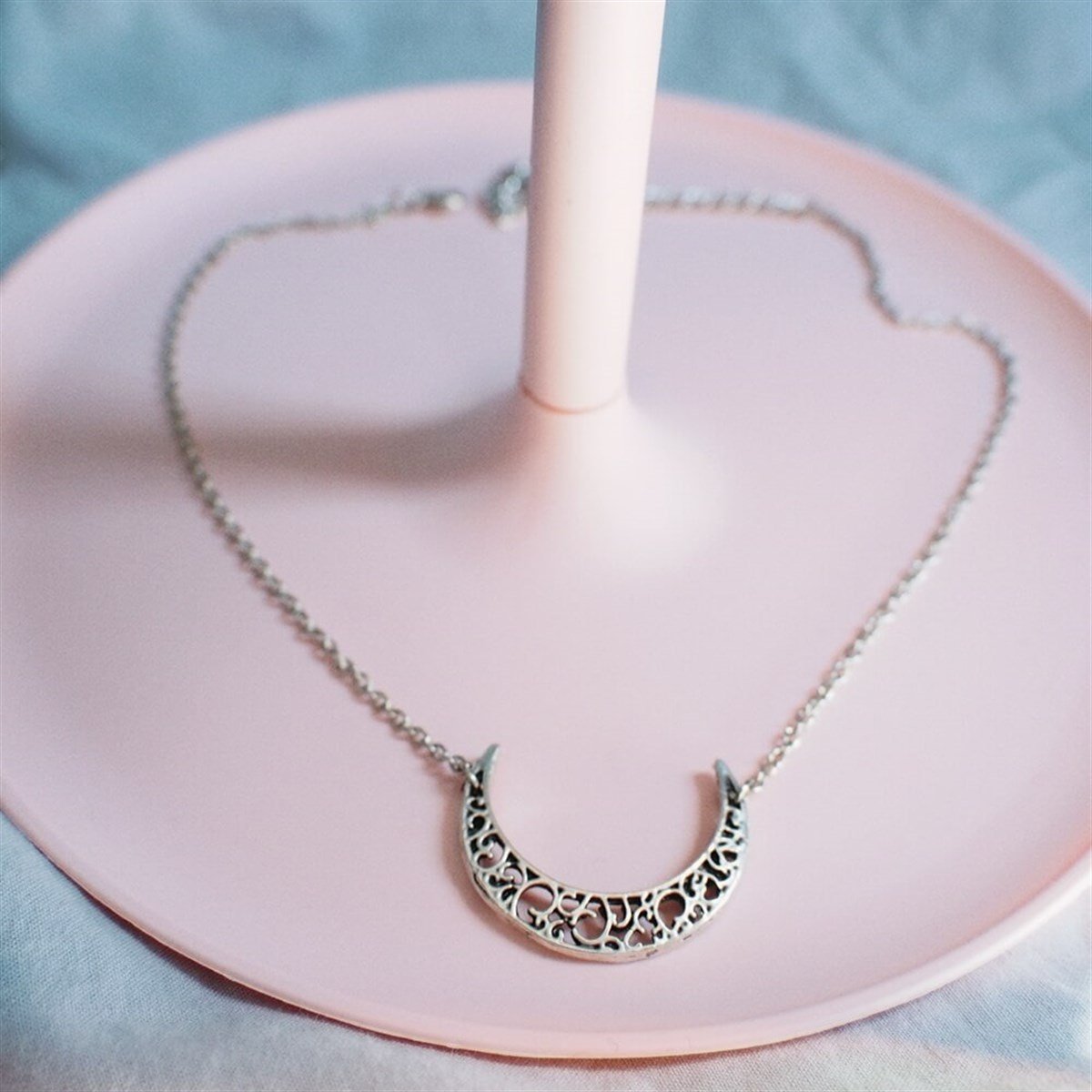 Zincir Ay Choker Kolye