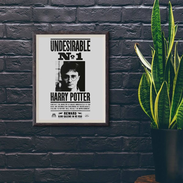 Lisanslı Kuşe Kağıt HD Baskı Harry Potter Wanted Posteri