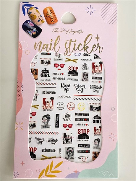 Pop Art Figürlü Makyaj ve Tırnak Sticker Seti