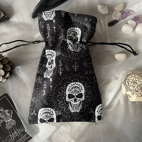 REGIN Gothic Skull Tarot & Rune & Kristal  Kesesi 