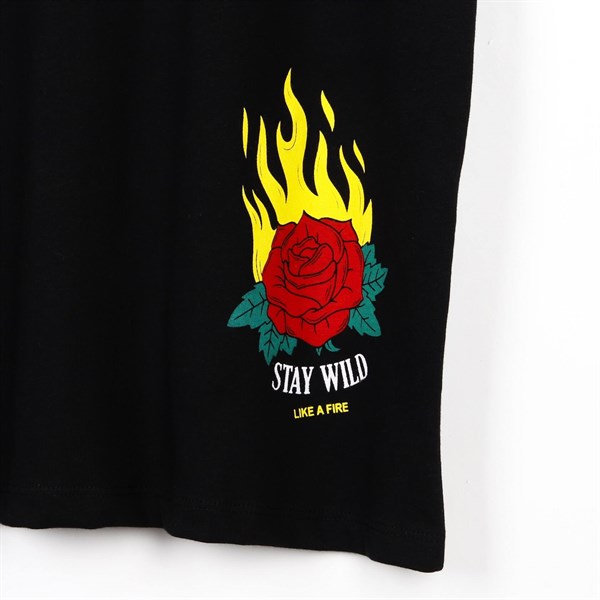 Thrasher Stay Wild Oversize Siyah Unisex T-shirt