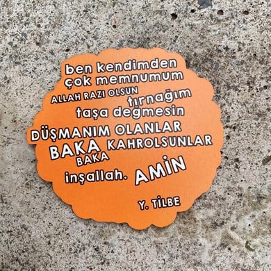 Ben Kendimden Çok Memnunum Yıldız Tilbe Bardak Altlığı